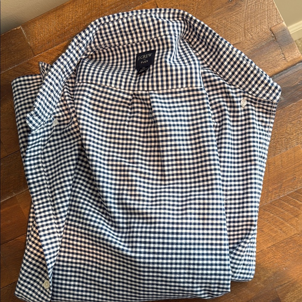 Men’s J. Crew Blue Casual Button Down Shirt XL